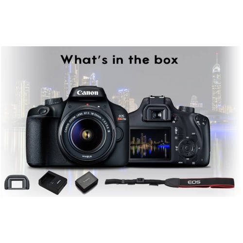 Canon® Canon EOS Rebel 4000D Digital SLR Camera With EF-S 18-55mm F/3.5-5.6 DC III Lens Kit (Rebel T100) Pro Accessory Bundle P 10 Canon® Canon EOS Rebel 4000D Digital SLR Camera With EF-S 18-55mm F/3.5-5.6 DC III Lens Kit (Rebel T100) Pro Accessory Bundle P - Image 8