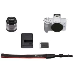 Canon® Canon EOS M50 Mark II + EF-M 15-45mm Is STM Kit White (International Model) -Outdoor Camera Shop 16149569 6