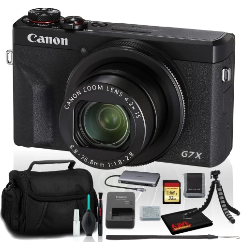 Canon® Canon PowerShot G7 X Mark III Digital Camera (Intl Model) Includes 32GB SD Kit Bundle 3 Canon® Canon PowerShot G7 X Mark III Digital Camera (Intl Model) Includes 32GB SD Kit Bundle
