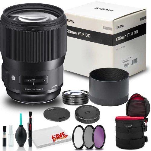 Sigma 135mm F/1.8 DG HSM Art Lens For Nikon F With Cleaning Kit And Lens Case Bundle 3 Sigma 135mm F/1.8 DG HSM Art Lens For Nikon F With Cleaning Kit And Lens Case Bundle