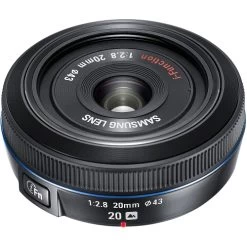 Samsung 20mm F/2.8 Wide Angle Lens For Samsung NX Cameras - (Black) (EX-W20NB)