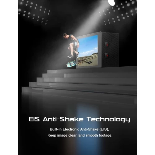 Apexcam 4K EIS 20MP WiFi Pro Action Camera 170° Wide-Angle Ultra HD Sports Camera External Mic - Open Box 6 Apexcam 4K EIS 20MP WiFi Pro Action Camera 170° Wide-Angle Ultra HD Sports Camera External Mic - Open Box - Image 4