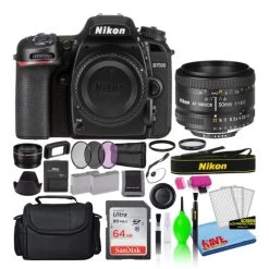 Nikon D7500 Digital Camera With 50mm F/1.8D Lens (1581) + 64GB Card + Bag (Intl)