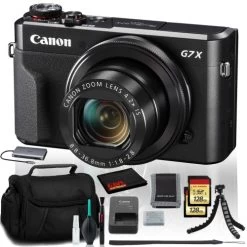 Canon® Canon PowerShot G7 X Mark II Digital Camera (Intl Model) With (2)128GB SD Cards