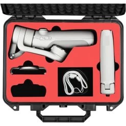 Tomat OM 5 Hard Case,Waterproof Travel Carrying Case For DJI OM 5 Smartphone Gimbal Stabilizer Accessories,OM Magnetic Phone Clamp 2,Fill Light