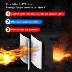 STARTRC Lipo Battery Bag Fireproof Explosionproof Bag Large Capacity Storage Guard Lipo Safe Pouch For Storage & Charging (21.5 X 15 X 14cm) -Outdoor Camera Shop 16455609 2