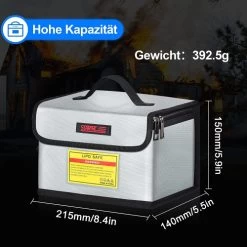 STARTRC Lipo Battery Bag Fireproof Explosionproof Bag Large Capacity Storage Guard Lipo Safe Pouch For Storage & Charging (21.5 X 15 X 14cm) -Outdoor Camera Shop 16455609 5