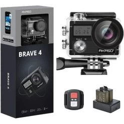 Open Box - AKASO Brave 4 4K 20MP WiFi Action Camera Ultra HD With EIS