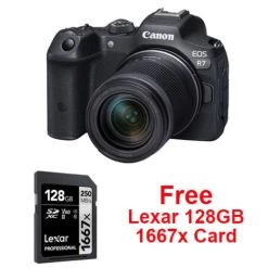 Canon® Canon EOS R7 Camera With RF-S 18-150mm Lens + 128GB 1667x Lexar Pro Card