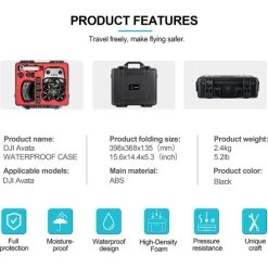 STARTRC Avata Case For DJI Avata Accessories Waterproof Hard Carrying Case For DJI Avata With DJI Goggles 2/Goggles V2/FPV Controller/Motion Controller /4 Battery -Outdoor Camera Shop 16500786 2