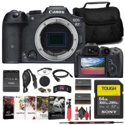 Canon® Canon EOS R7 Mirrorless Camera + 64GB TOUGH SD Card + Bag Starter Bundle