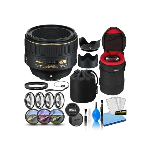 Nikon AF-S NIKKOR 58mm F/1.4G Lens Deluxe Bundle 3 Nikon AF-S NIKKOR 58mm F/1.4G Lens Deluxe Bundle