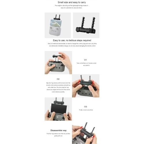 STARTRC Signal Booster For DJI Mavic Air 2, Yagi-UDA Antenna Range Extender For DJI Mavic Air 2(2.4ghz) 9 STARTRC Signal Booster For DJI Mavic Air 2, Yagi-UDA Antenna Range Extender For DJI Mavic Air 2(2.4ghz) - Image 7