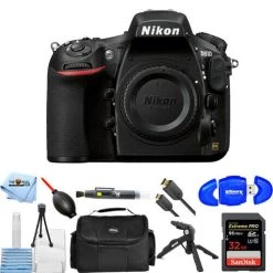 Nikon D810 45.7MP DSLR Camera (Body Only) 1542 - 10PC Accessory Bundle