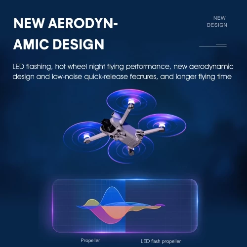 STARTRC Rechargeable LED Flash Propeller Quick-Release Flash Low-Noise For DJI Mini 3 Pro Drone (2-Pairs) 9 STARTRC Rechargeable LED Flash Propeller Quick-Release Flash Low-Noise For DJI Mini 3 Pro Drone (2-Pairs) - Image 7