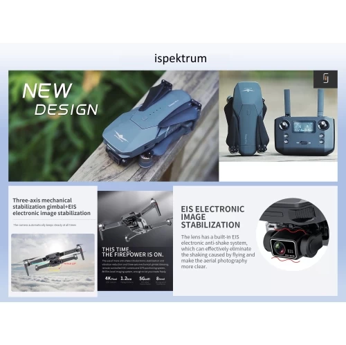 ISPEKTRUM ISKF101 Drone 4K Camera 3-Axis Gimbal Smart Hover 30-Min Flight RC Quadcopter With Advanced Auto Return, 1.2KM Video Transmission, Gravity Sensor 10 ISPEKTRUM ISKF101 Drone 4K Camera 3-Axis Gimbal Smart Hover 30-Min Flight RC Quadcopter With Advanced Auto Return, 1.2KM Video Transmission, Gravity Sensor - Image 8