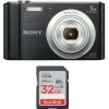 Refurbished (Good) - Sony DSCW800/B 20.1 MP Digital Camera (Black)