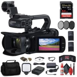 CanonĀ® Canon XA60 Professional UHD 4K Camcorder + 64GB Memory Card + BP828 Battery Basic Bundle