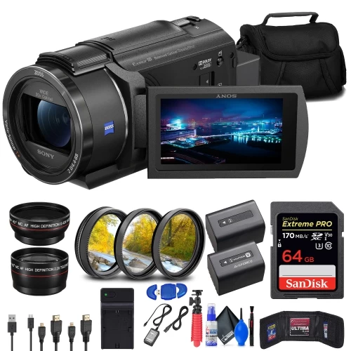 Sony FDR-AX43 UHD 4K Handycam Camcorder + 64GB Memory Card + NP-FV70 Battery + More 3 Sony FDR-AX43 UHD 4K Handycam Camcorder + 64GB Memory Card + NP-FV70 Battery + More