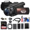 Sony FDR-AX700 4K Camcorder + 64GB Card + Bag + Card Reader + Flex Tripod + More