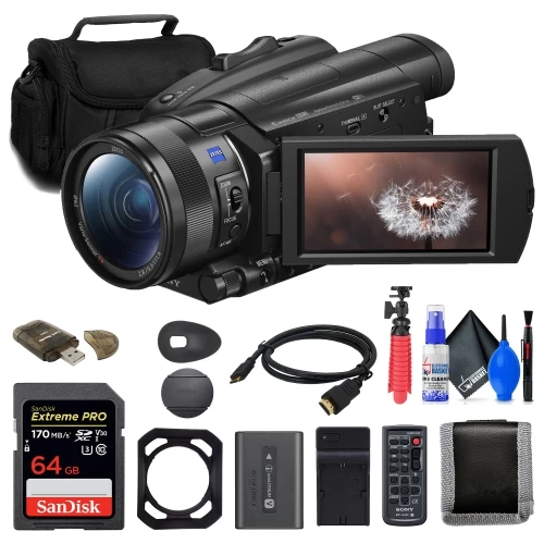 Sony FDR-AX700 4K Camcorder + 64GB Card + Bag + Card Reader + Flex Tripod + More 3 Sony FDR-AX700 4K Camcorder + 64GB Card + Bag + Card Reader + Flex Tripod + More
