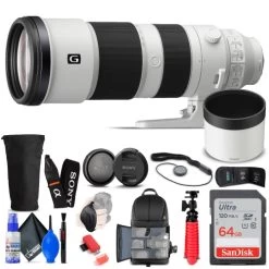 Sony FE 200-600mm F/5.6-6.3 G OSS Lens + BackPack + 64GB Card + More