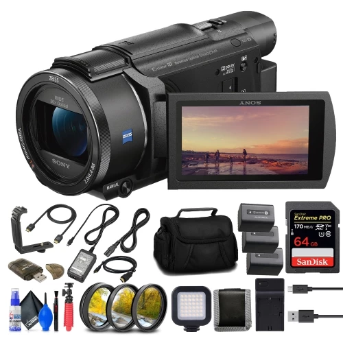 Sony FDR-AX53 4K Ultra HD Handycam Camcorder + 64GB Card + 2 X NP-FV70 + More 3 Sony FDR-AX53 4K Ultra HD Handycam Camcorder + 64GB Card + 2 X NP-FV70 + More