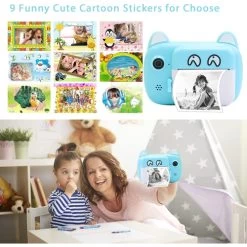 Instant Print Camera For Kids, Dual Lens And Zero Ink Video Camera With 3 Rolls Print Paper Camera. (Green) 13 Instant Print Camera For Kids, Dual Lens And Zero Ink Video Camera With 3 Rolls Print Paper Camera. (Green) -Outdoor Camera Shop 16592448 3