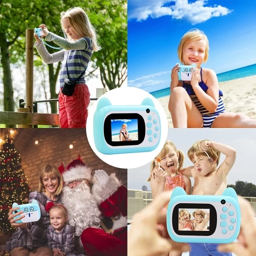 Instant Print Camera For Kids, Dual Lens And Zero Ink Video Camera With 3 Rolls Print Paper Camera. (Green) 8 Instant Print Camera For Kids, Dual Lens And Zero Ink Video Camera With 3 Rolls Print Paper Camera. (Green) - Image 6