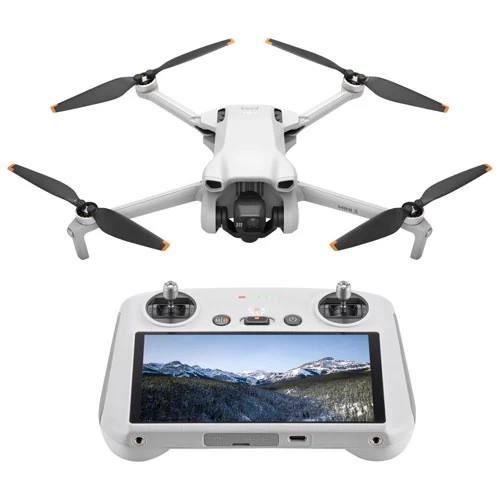 DJI Mini 3 Quadcopter Drone & Remote Control With Built-in Screen (DJI RC) - Grey 3 DJI Mini 3 Quadcopter Drone & Remote Control With Built-in Screen (DJI RC) - Grey