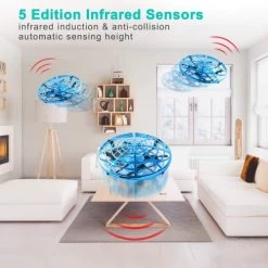 Flying Toy Mini Drone For Kid, Hand Controlled Flying Ball With LED Light, UFO Helicopter With 2 Speed, Easy Indoor Outdoor -Outdoor Camera Shop 16641807 2