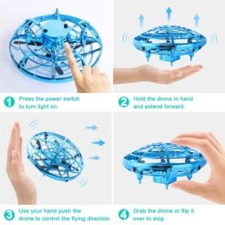 Flying Toy Mini Drone For Kid, Hand Controlled Flying Ball With LED Light, UFO Helicopter With 2 Speed, Easy Indoor Outdoor -Outdoor Camera Shop 16641807 4
