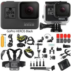 Refurbished(Good) GoPro HERO 5 Black Edition 4K Action Sport Camera CHDHX-501 With 35-in-1 GoPro Action Camera Accessories Kit - Open Box