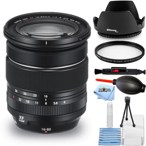 FUJIFILM XF 16-80mm F/4 R OIS WR Lens 16635613 White Box - 7PC Accessory Bundle 3 FUJIFILM XF 16-80mm F/4 R OIS WR Lens 16635613 White Box - 7PC Accessory Bundle