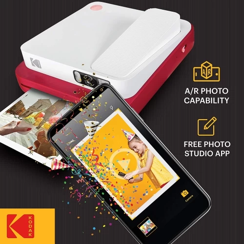 KODAK SMILE Classic Instant Print Digital Camera For 3.5 X 4.25 Zink Photo Paper, Red 4 KODAK SMILE Classic Instant Print Digital Camera For 3.5 X 4.25 Zink Photo Paper, Red - Image 2