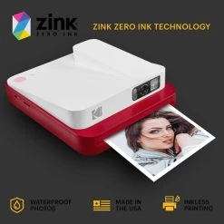 KODAK SMILE Classic Instant Print Digital Camera For 3.5 X 4.25 Zink Photo Paper, Red 12 KODAK SMILE Classic Instant Print Digital Camera For 3.5 X 4.25 Zink Photo Paper, Red -Outdoor Camera Shop 16663663 3