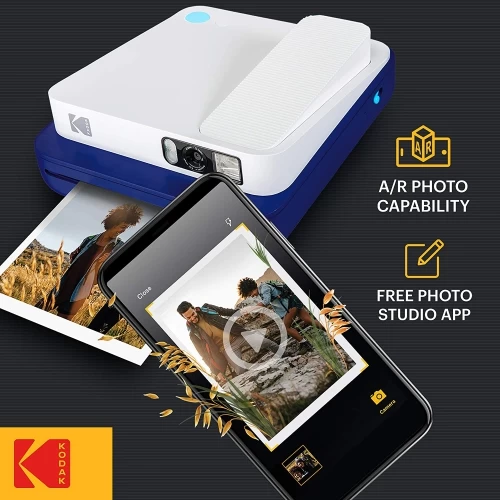 KODAK SMILE Classic Instant Print Digital Camera For 3.5 X 4.25 Zink Photo Paper, Blue 4 KODAK SMILE Classic Instant Print Digital Camera For 3.5 X 4.25 Zink Photo Paper, Blue - Image 2