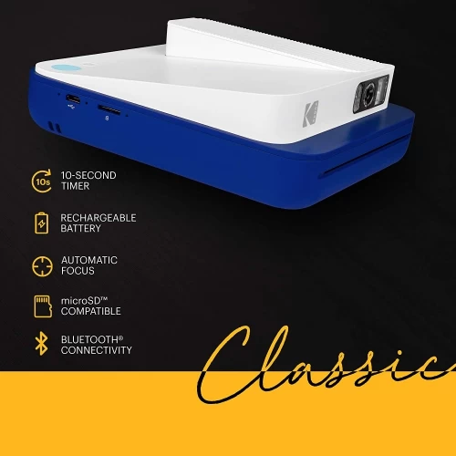 KODAK SMILE Classic Instant Print Digital Camera For 3.5 X 4.25 Zink Photo Paper, Blue 5 KODAK SMILE Classic Instant Print Digital Camera For 3.5 X 4.25 Zink Photo Paper, Blue - Image 3