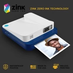 KODAK SMILE Classic Instant Print Digital Camera For 3.5 X 4.25 Zink Photo Paper, Blue 12 KODAK SMILE Classic Instant Print Digital Camera For 3.5 X 4.25 Zink Photo Paper, Blue -Outdoor Camera Shop 16663664 3