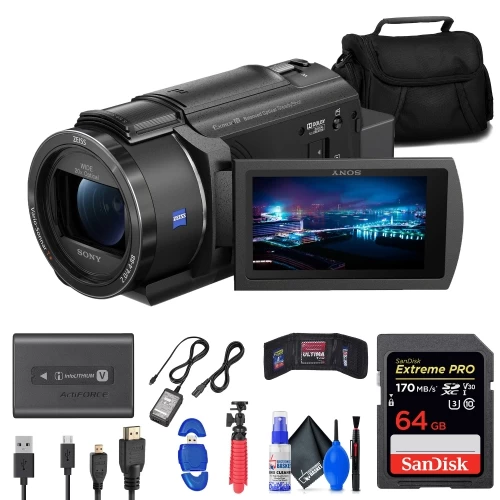 Refurbished (Good) - Sony FDR-AX43 UHD 4K Handycam Camcorder + 64GB Memory Card + Bag + More 3 Refurbished (Good) - Sony FDR-AX43 UHD 4K Handycam Camcorder + 64GB Memory Card + Bag + More