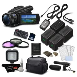 Refurbished (Good) - Sony FDR-AX700 4K HDR Camcorder W/3.5 Inch LCD (FDR-AX700/B) Deluxe Bundle- International Version