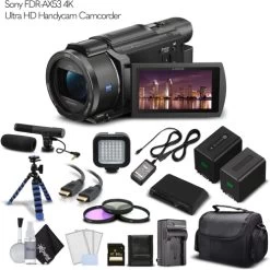 Refurbished (Good) - Sony FDR-AX53 4K Ultra HD Handycam Camcorder. Cinematographer Bundle