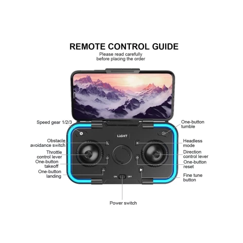 ZFR - Drone With Dual Lens 4K With Storage Box And Remote Control, Streaming/Live Video, Black 6 ZFR - Drone With Dual Lens 4K With Storage Box And Remote Control, Streaming/Live Video, Black - Image 4