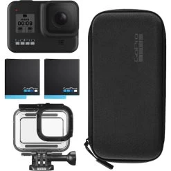GoPro HERO8 Black Bundle: Includes HERO8 Black Camera, Rechargeable Battery (2 Total), Protective Housing, And Carrying Case