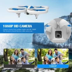 Eachine WIFI FPV With 1080P HD Camera Altitude Hold Headless RC Drone E65HW(Blue) -Outdoor Camera Shop 16682553 3