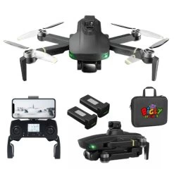 The Bigly Brothers GD93 Midnight Specter GPS Drone, 720 Degrees Obstacle Avoidance, Smart Return Home, 4K Camera 1000m Range, 30mins Flight Time Below 249g, Carrying Case Included