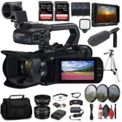 CanonĀ® Canon XA65 Professional UHD 4K Camcorder + 4K Monitor + Pro Mic + 2 X 64GB + More
