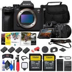 Sony A7R V Mirrorless Camera + 2 X 64GB Card + Corel Photo Software + Bag + 3 X NP-FZ100 + More