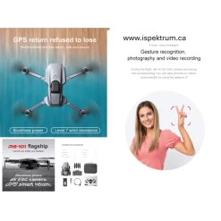 ISPEKTRUM RG101 Pro Drone 4K Dual Camera 2-Axis Gimbal 360 Obstacle Avoidance 30-Min Flight Time RC Quadcopter With Advanced Auto Return, 3km Video Transmission -Outdoor Camera Shop 16708300 7