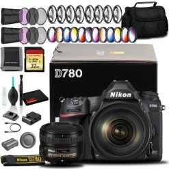 Nikon D780 DSLR Camera With 24-120mm, 50mm Lens, 32GB SD (Intl Model) Bundle